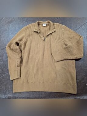 NWOT 100% Cotton Pact Mens Quarter Zip Sweater size L